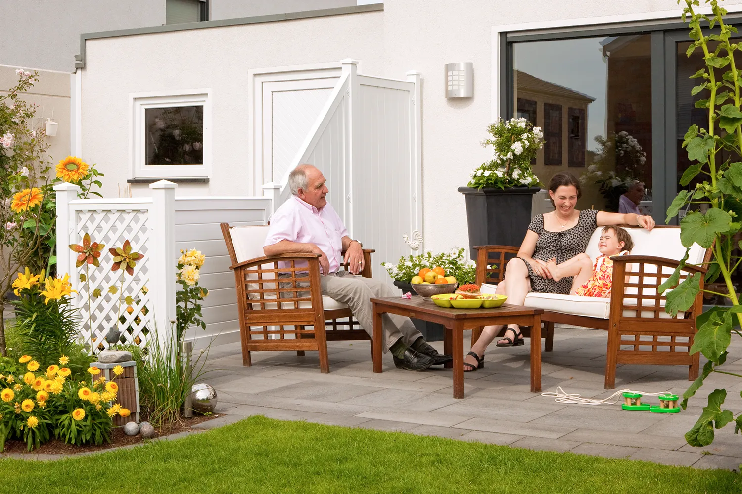 Palissade de terrasse en PVC